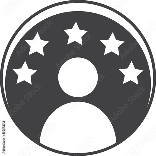 Customer satisfaction icon, customer feedback icon black vector