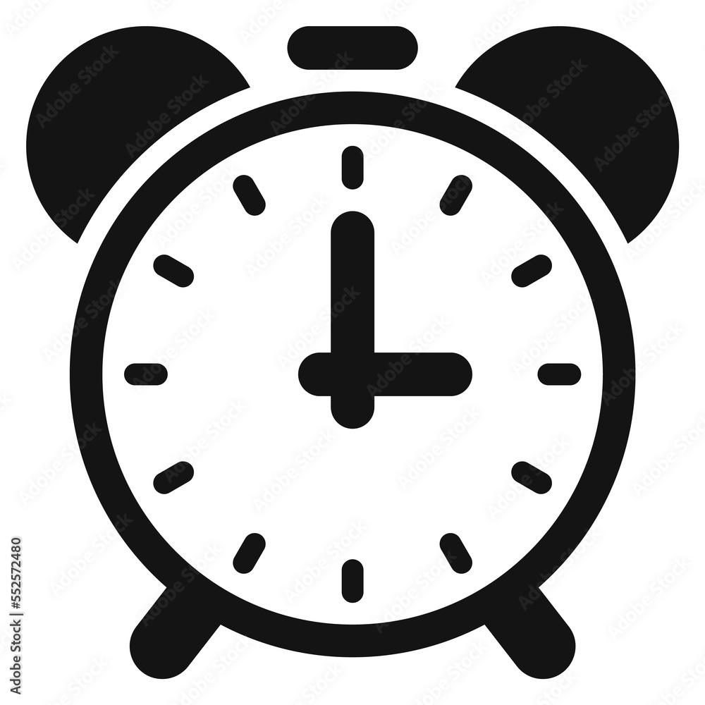 Alarm clock icon. Black deadline symbol. Reminder sign Alarm clock icon. Black deadline symbol. Reminder sign