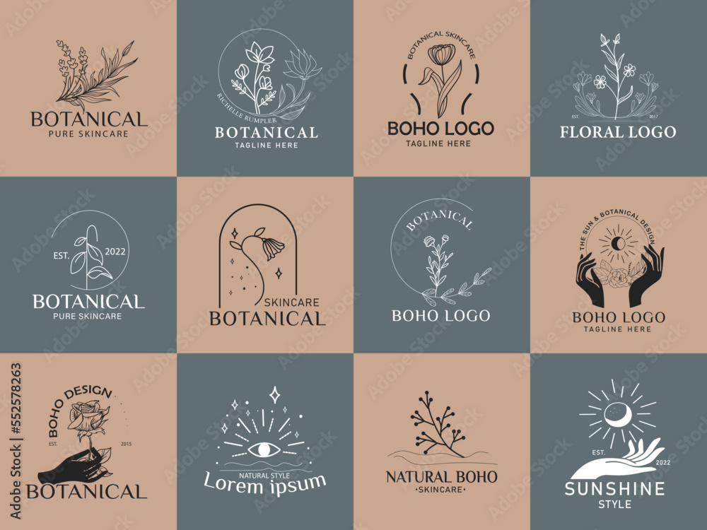 Collection of hand drawn logotypes..