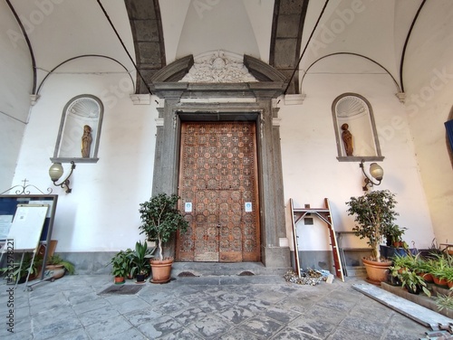 Napoli - Portico di ingresso della Chiesa dell'Ascensione a Chiaia photo