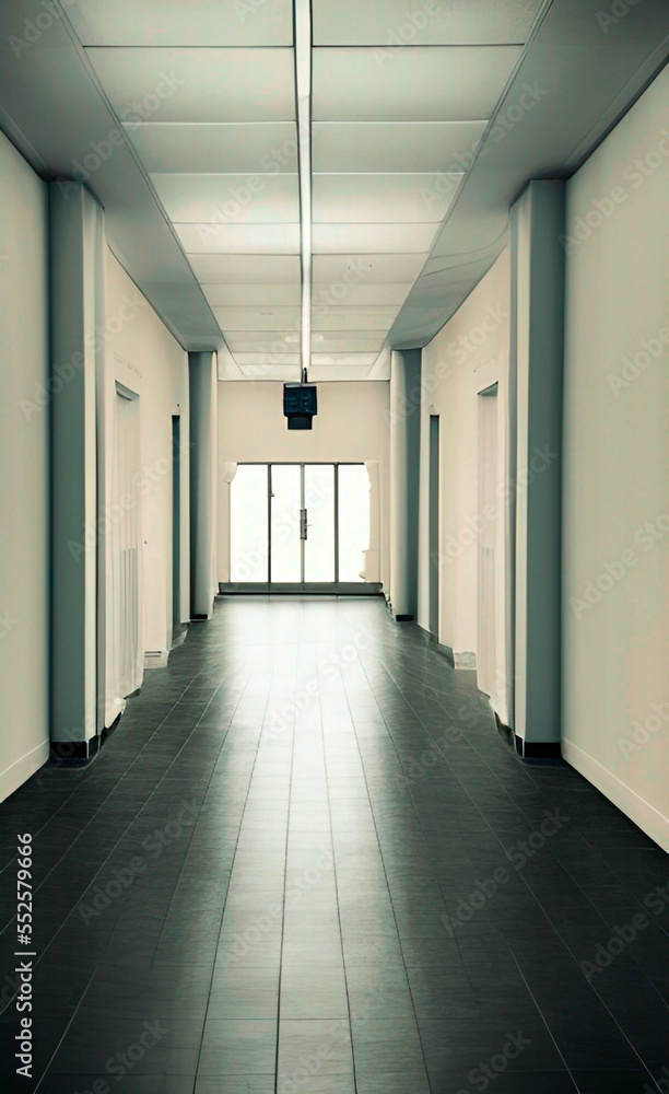 empty corridor in a hotel