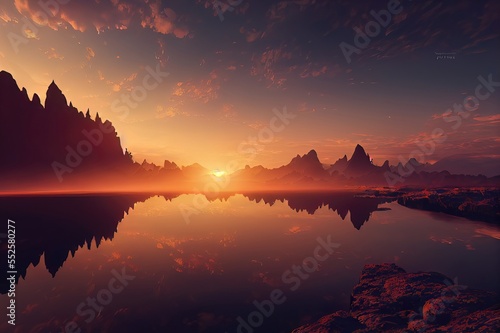 Sunrise over the mountains © CREATIVE STOCK