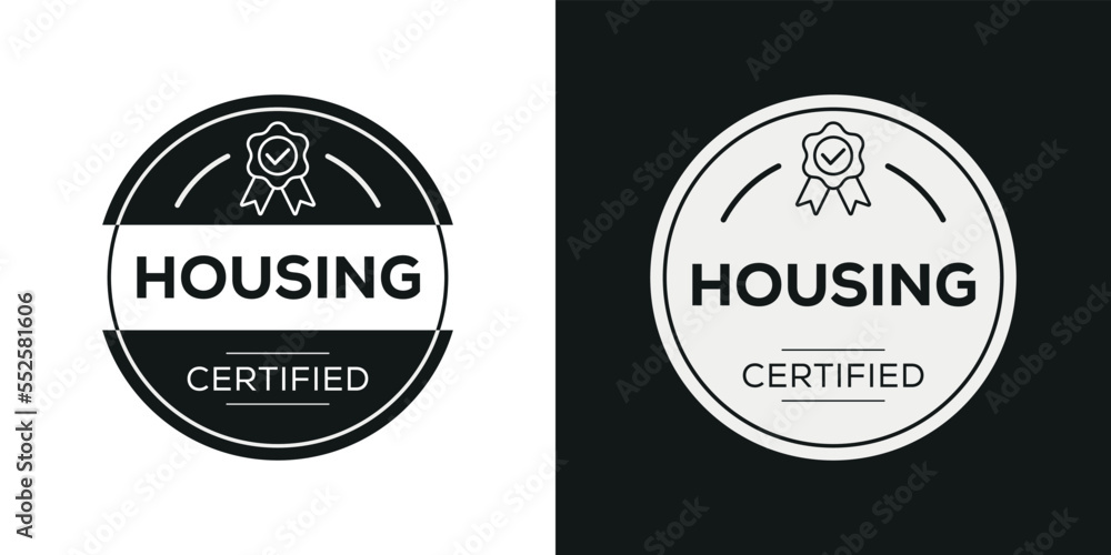 Fototapeta premium Creative (Housing) Certified badge, vector illustration.