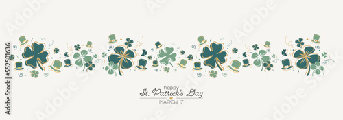 Happy St. Patrick's Day banner.