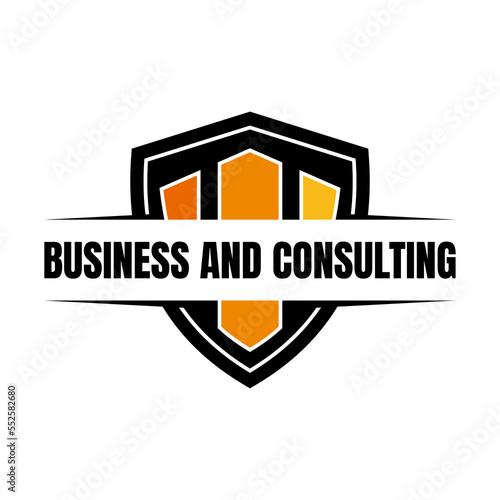 shield logo vector design for business and consulting