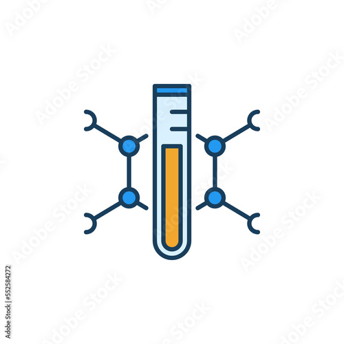 Chemical Compound and Test-Tube vector Science colored icon