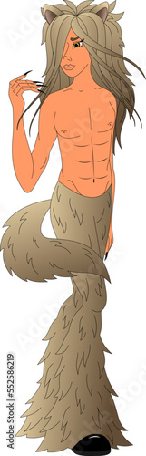Wolf man. A young man turned into a werewolf
