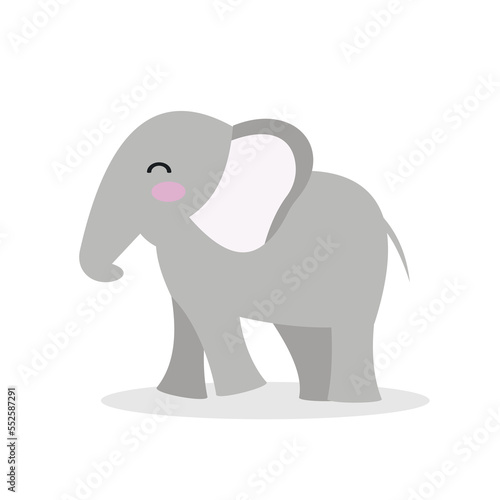 cute baby elephant on a blue background