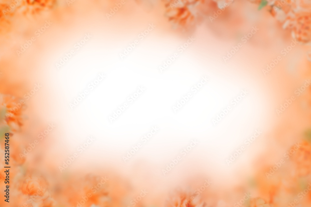 Orange marigold flowers frame background png form Stock Photo | Adobe Stock
