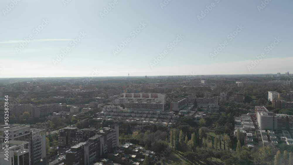 Aerial shooting city of Rome with drone Aerial shooting city of Rome with drone
