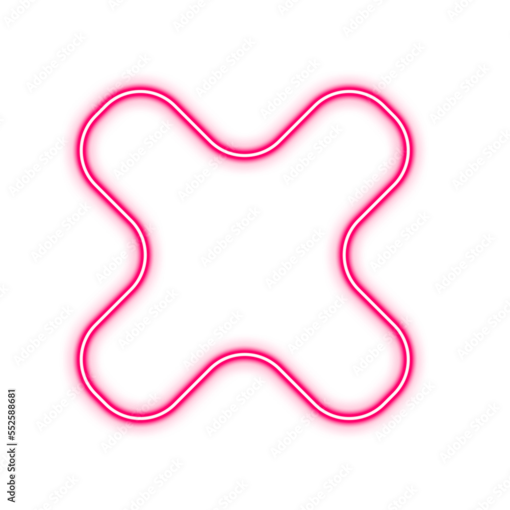 Geometric Neon Sign Shape