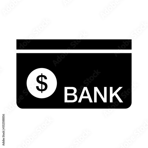 Bank passbook silhouette icon with dollar sign. Bank account. Vector.