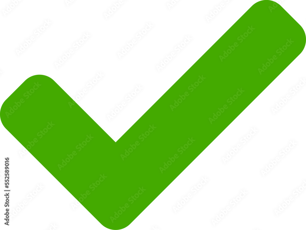 Green Checkmark Yes Sign Approve or Confirm or Success Icon. Vector Image. Green Checkmark Yes Sign Approve or Confirm or Success Icon. Vector Image.