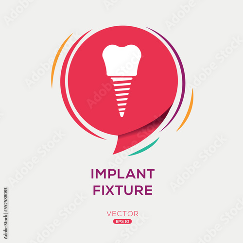 Creative (Implant Fixture) Icon, Vector sign.