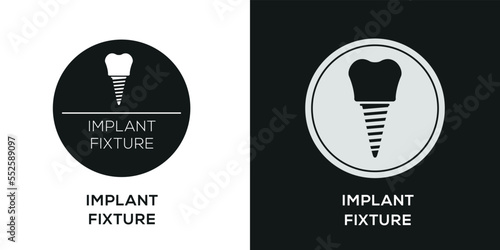 Creative (Implant Fixture) Icon, Vector sign.