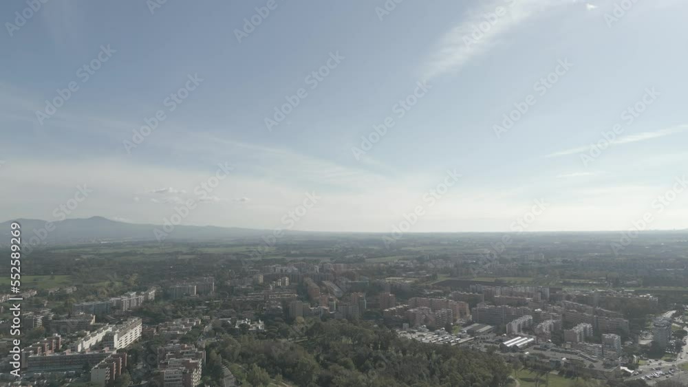 Aerial shooting city of Rome with drone Aerial shooting city of Rome with drone