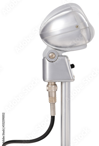 A 1950's vintage dynamic microphone (PNG)