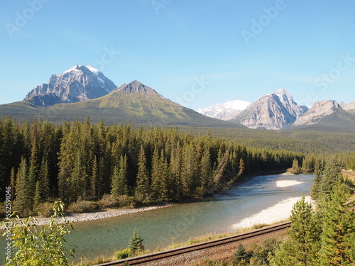 カナダのロッキー山脈、バンフの景観