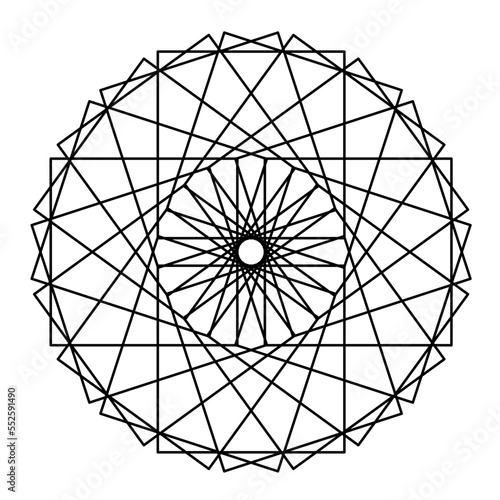 Coloring mandala pattern 