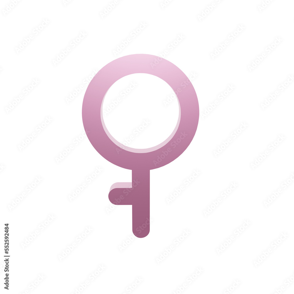 Demigirl icon gender sign 3d render object icon illustration Demigirl icon gender sign 3d render object icon illustration