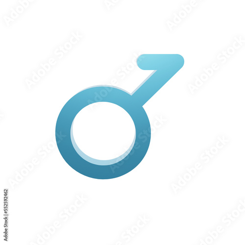 Demiboy icon gender sign 3d render object icon illustration