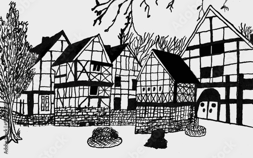 Half-Timbered Houses.