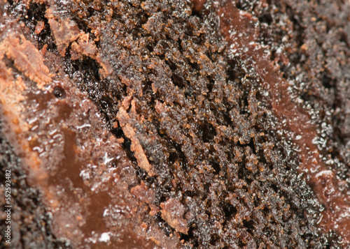 Close Up Texture of Chocolate Cake