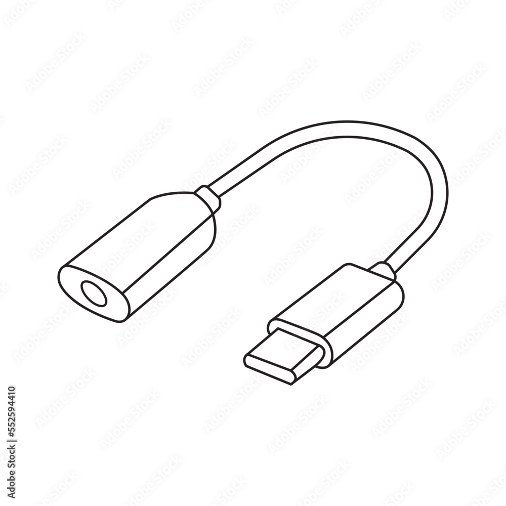 usb cable line art vector usb cable line art vector
