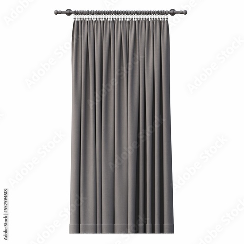 curtain isolated on white background  3D illustration  cg render