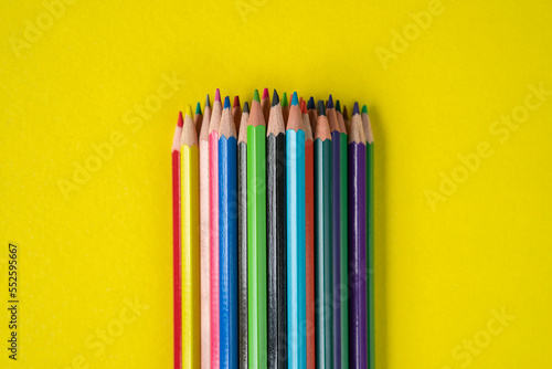 Colored Crayons Colorful Background Photo, Uskudar Istanbul, Turkey photo