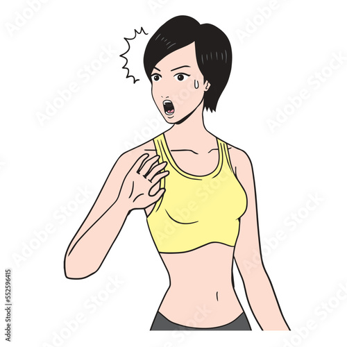 アメコミタッチのフィットネスをする日本人