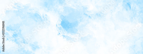 Blue color vector hand drawn watercolor liquid stain. Abstract aqua smudges scribble drop element for design, illustration, wallpaper, card. blue background watercolor.