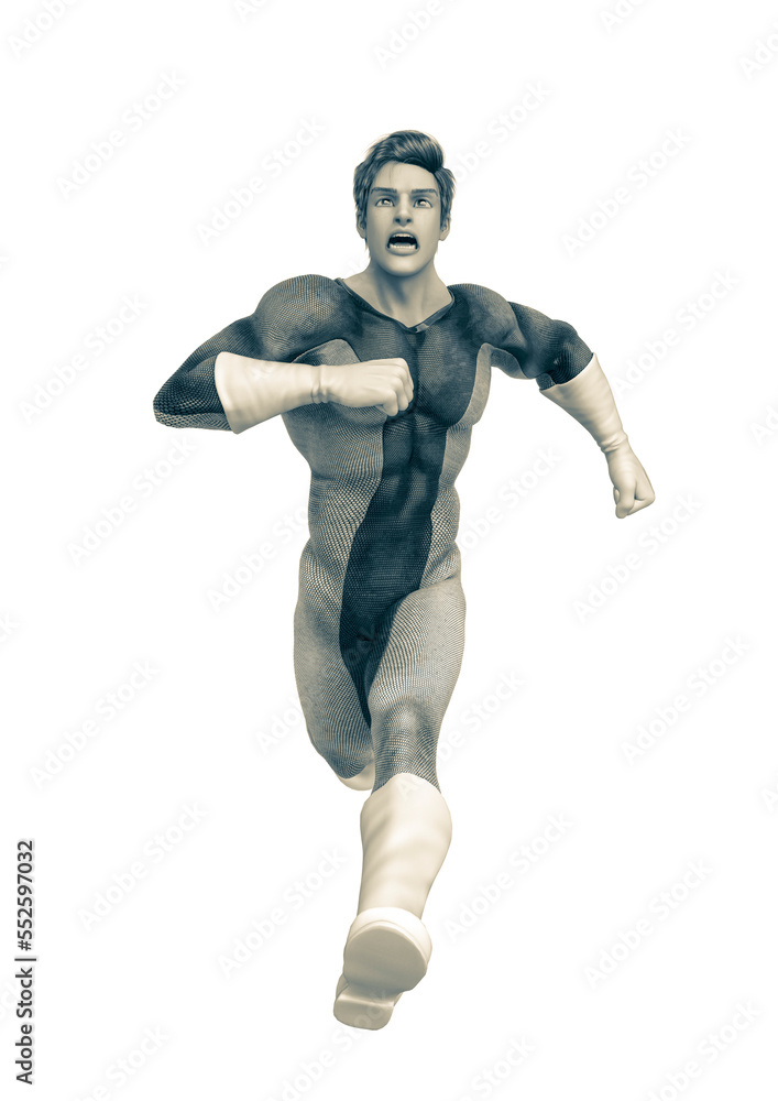 super power hero cartoon running super power hero cartoon running