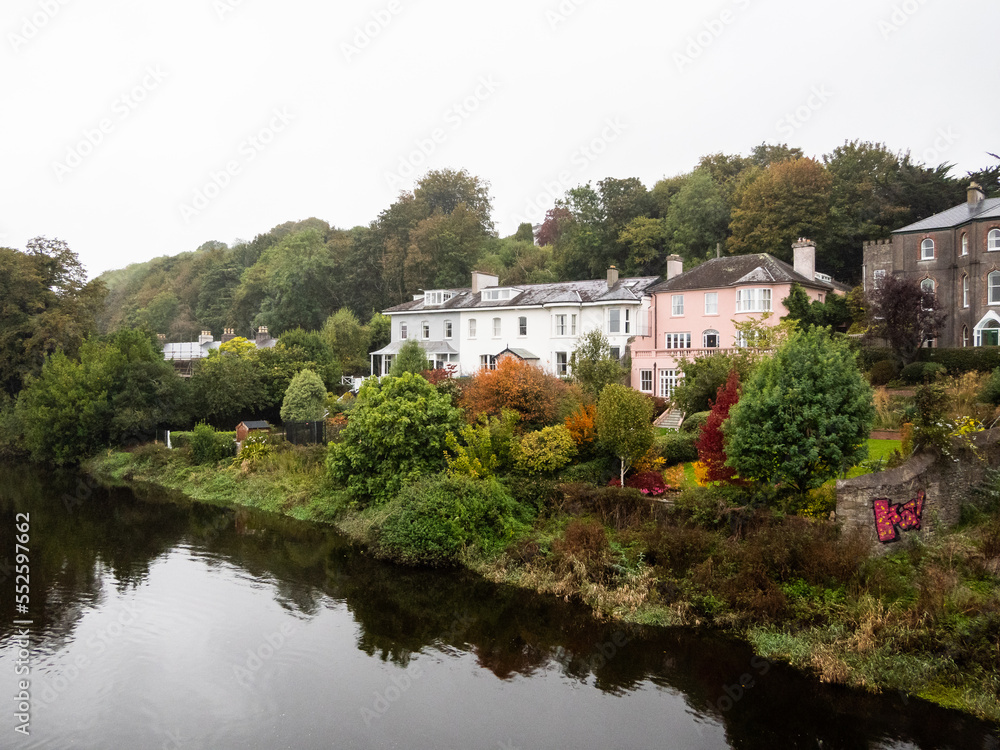 Houses by the river in Cork, Ireland Houses by the river in Cork, Ireland