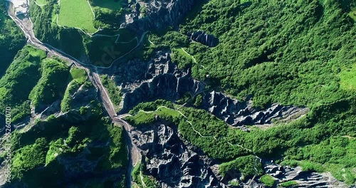 Bamei Stone Forest is China's only plateau stone forest landscape, an impressive and unique geological park called Moshi Park (Stone Forest). Located at Garze Qiang, Sichuan Province of China. photo