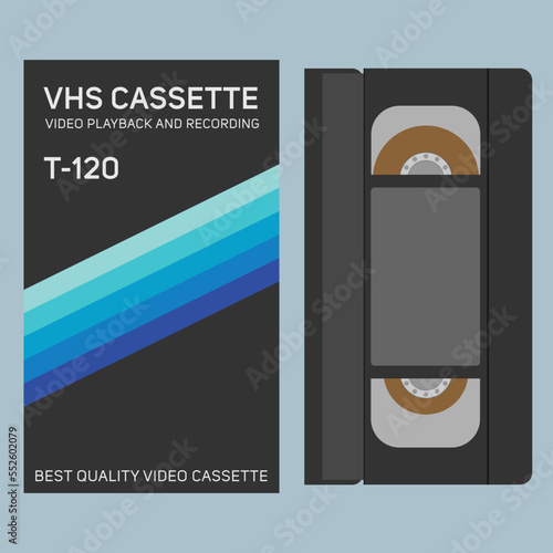 Black VHS Cover with Cassette in Black