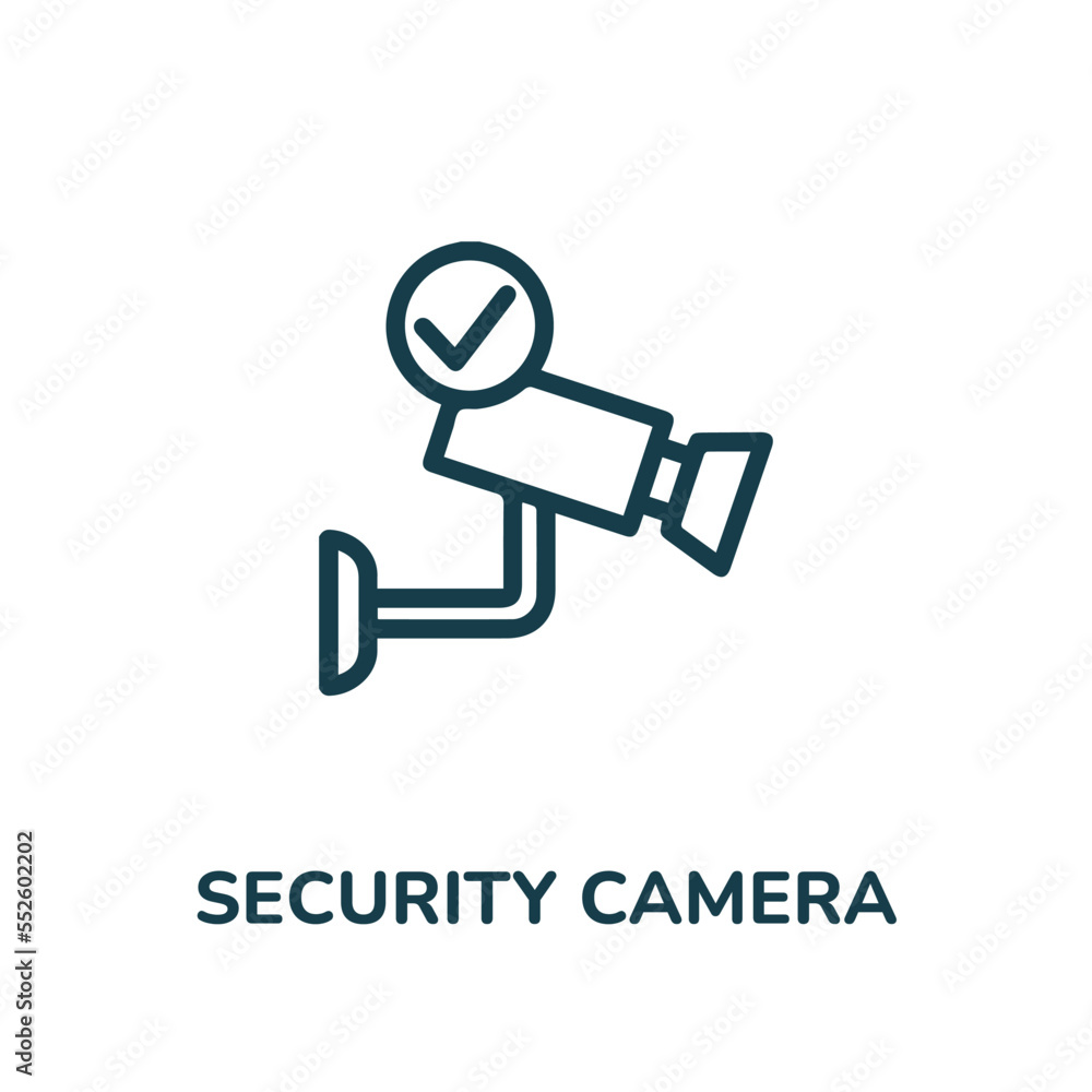 Security camera icon vector symbol. CCTV line version, outline vector Security camera icon vector symbol. CCTV line version, outline vector