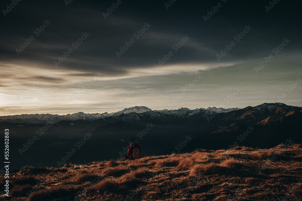 Naklejka premium Vista del Monte Rosa dal Mottarone