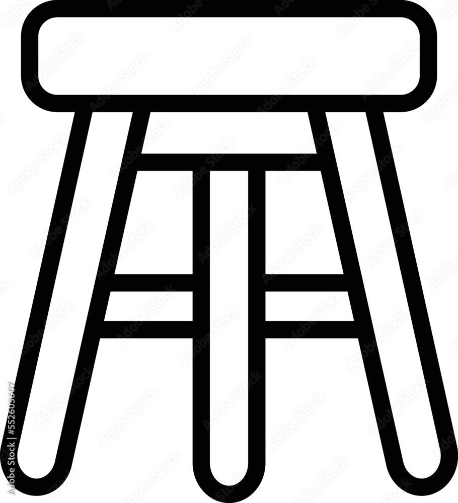 Bar Stool Vector Icon Design Illustration Bar Stool Vector Icon Design Illustration