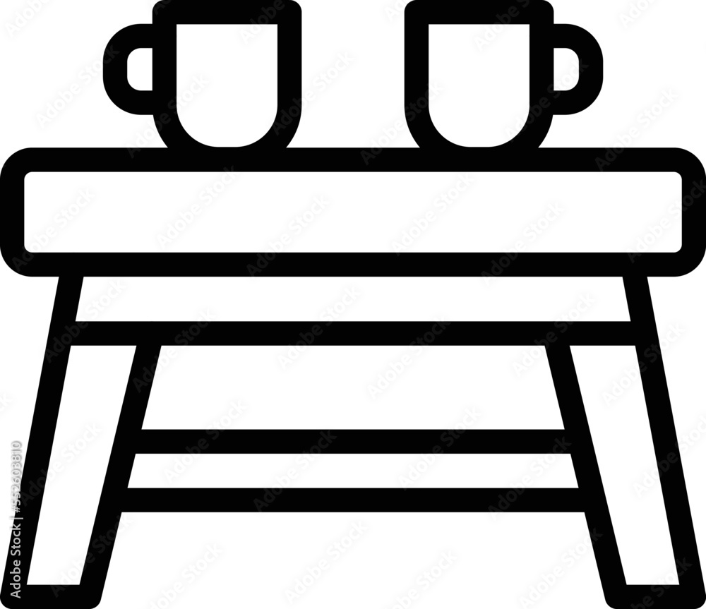 Tea Table Vector Icon Design Illustration Tea Table Vector Icon Design Illustration