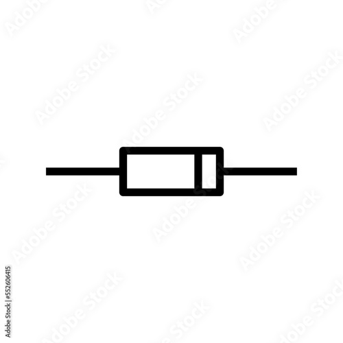 Diode electrical sign icon vector logo design template