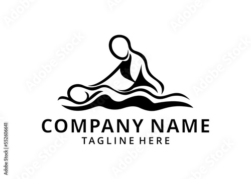  Illustration Body Massage Logo Vector