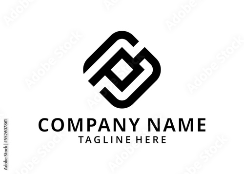  Illustration letter G and P logo vector.