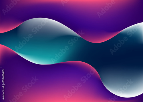 Quadro em tela Vector abstract background with glowing waves