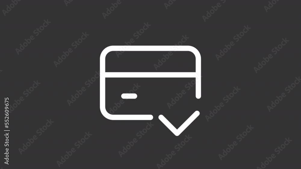 Animated access white line ui icon. Bank account verification. Seamless loop HD video with alpha channel on transparent background. Isolated user interface symbol motion graphic design for night mode Animated access white line ui icon. Bank account verification. Seamless loop HD video with alpha channel on transparent background. Isolated user interface symbol motion graphic design for night mode