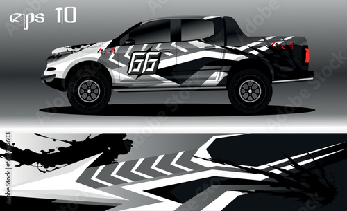 abstract background design for car wrap of 4x4 truck, rally, van, suv and other cars