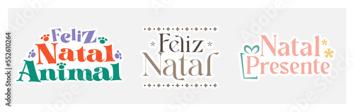 Feliz Natal Letterning Set pack