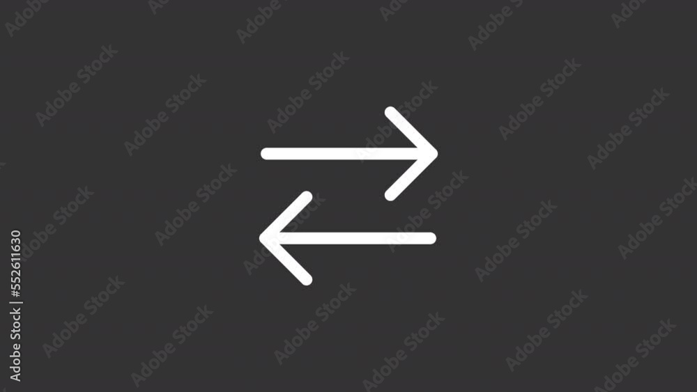 Transaction Loop Icon Animated arrows white line ui icon. Financial transaction. Seamless ...