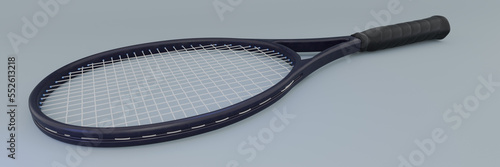 Tennis game. racket on the tennis court. Sport, recreation concept, Sport and healthy lifestyle. Tennis. tennis racket on clay court Sports background with tennis concept, 3d render © Martin
