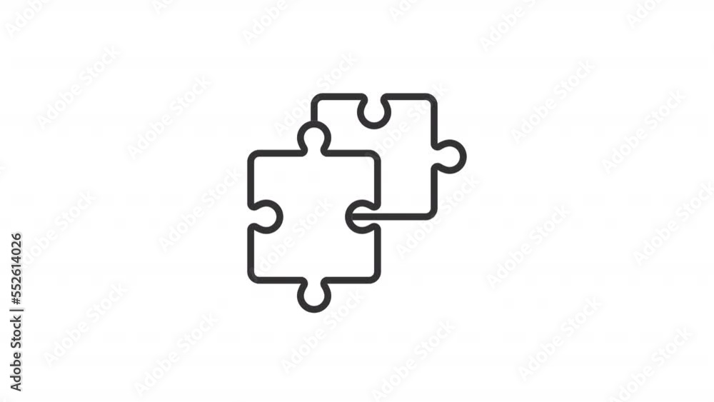 Animated unsolved puzzle linear icon. Brainstorming. Solving impossible riddle. Open problems. Seamless loop HD video with alpha channel on transparent background. Outline motion graphic animation Animated unsolved puzzle linear icon. Brainstorming. Solving impossible riddle. Open problems. Seamless loop HD video with alpha channel on transparent background. Outline motion graphic animation